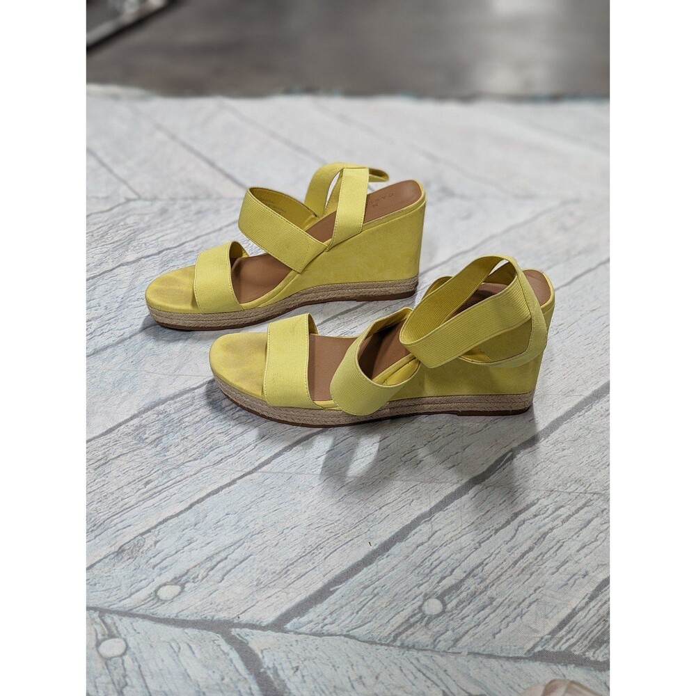 Caslon Size 11M Yellow Strappy Espadrilles Wedge Sandals Shoes (SB1)